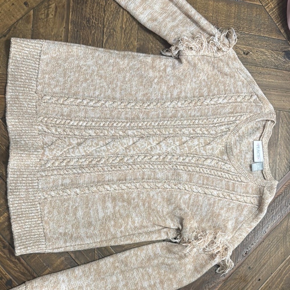 Beige Cable Knit Sweater